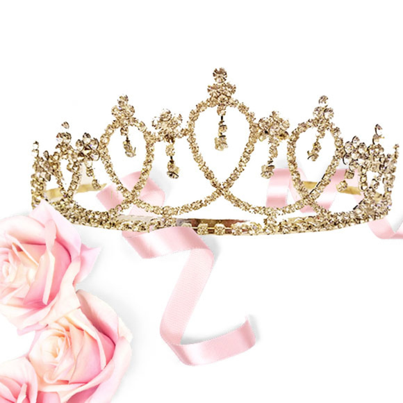 Silver Rhinestone Tiara - Picture 4 of 4